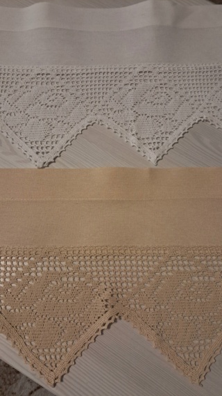 GOTOWA ZAZDROSTKA 30 X 150 CM BEŻOWA BAWEŁNA BOHO KORONKA