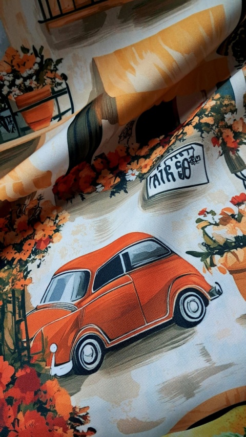TKANINA "WŁOSKIE ULICZKI" PLAMOODPORNA OBRUSOWA TKANINA "WŁOSKIE ULICZKI" PLAMOODPORNA OBRUSOWA