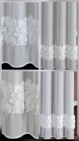FIRANA RÓŻE 3D ROSES NA METRY WYSOKOŚĆ 300 CM (3 PASY RÓŻ SZYFON)