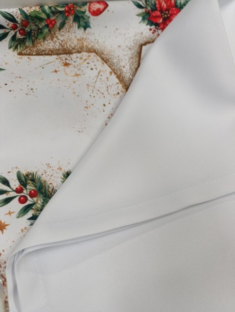 OBRUS GOTOWY GWIAZDY BETLEJEMSKIE WZÓR NA ŚRODKU 140X200