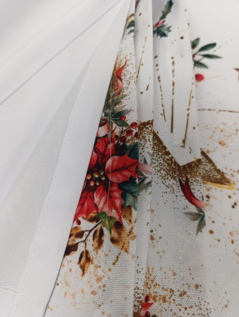 OBRUS GOTOWY GWIAZDY BETLEJEMSKIE WZÓR NA ŚRODKU 140X200