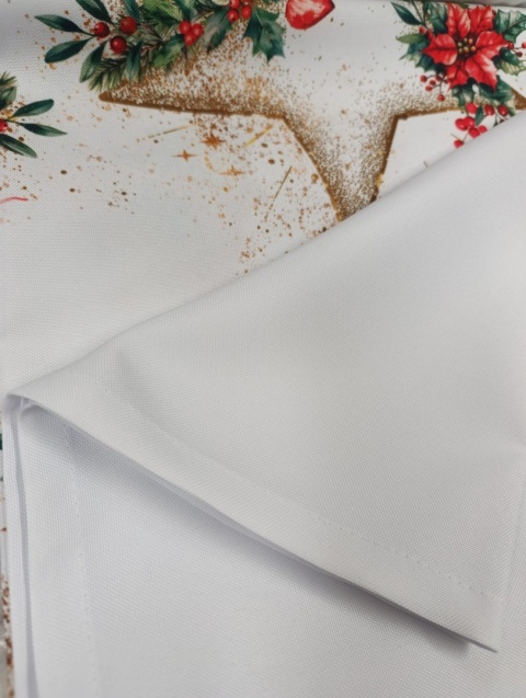 OBRUS GOTOWY GWIAZDY BETLEJEMSKIE WZÓR NA ŚRODKU 140X240