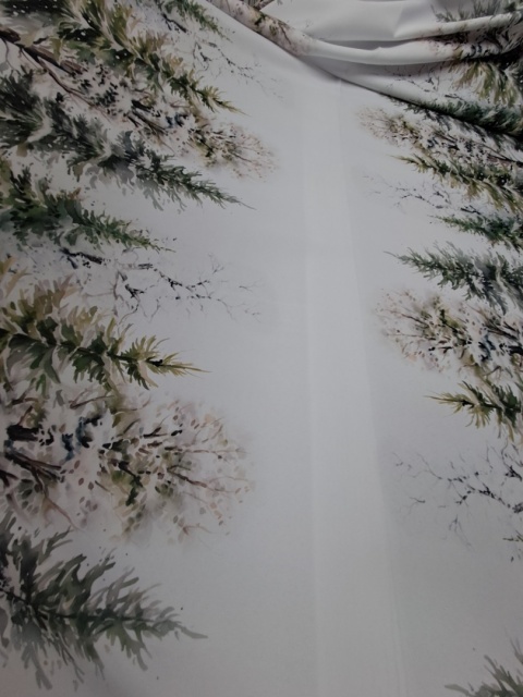 TKANINA CHOINKI NA BOKACH