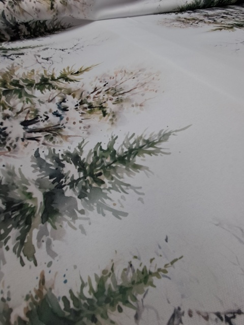 TKANINA CHOINKI NA BOKACH