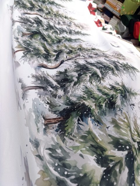 TKANINA CHOINKI NA BOKACH