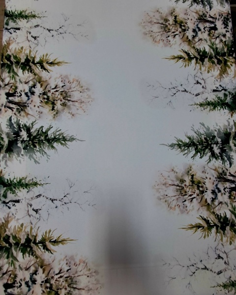 TKANINA CHOINKI NA BOKACH