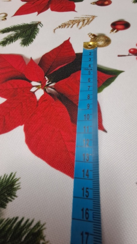 TKANINA OBRUSOWA DEKORACYJNA GWIAZDY BETLEJEMSKIE