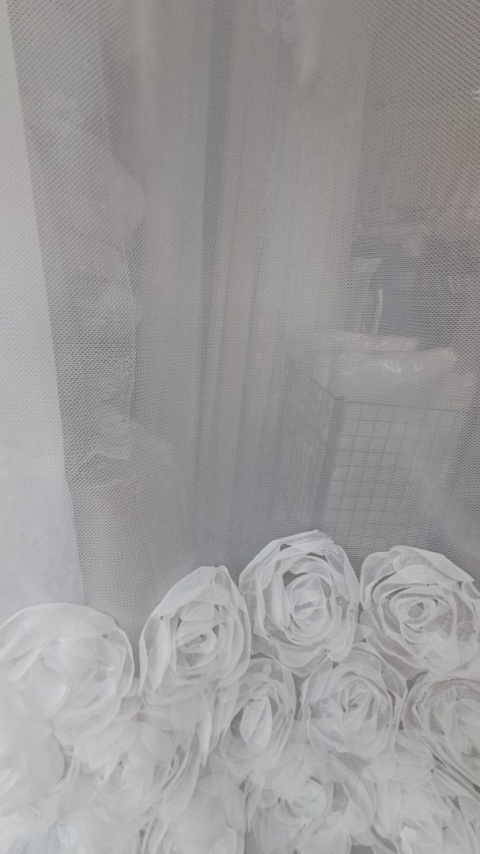 FIRANA GOTOWA RÓŻE 3D ROSES 160X350 PROSTA