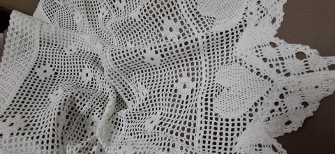 ZAZDROSTKA NICIANA SZYDEŁKOWA BIAŁA WYSOKOŚĆ 65 cm