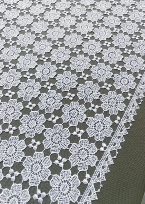 GIPIURA OBRUSOWA NA METRY KOLOR BIAŁY SZEROKOŚC 150 CM