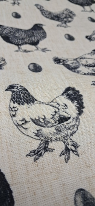 TKANINA JAK LEN CZARNE KURY