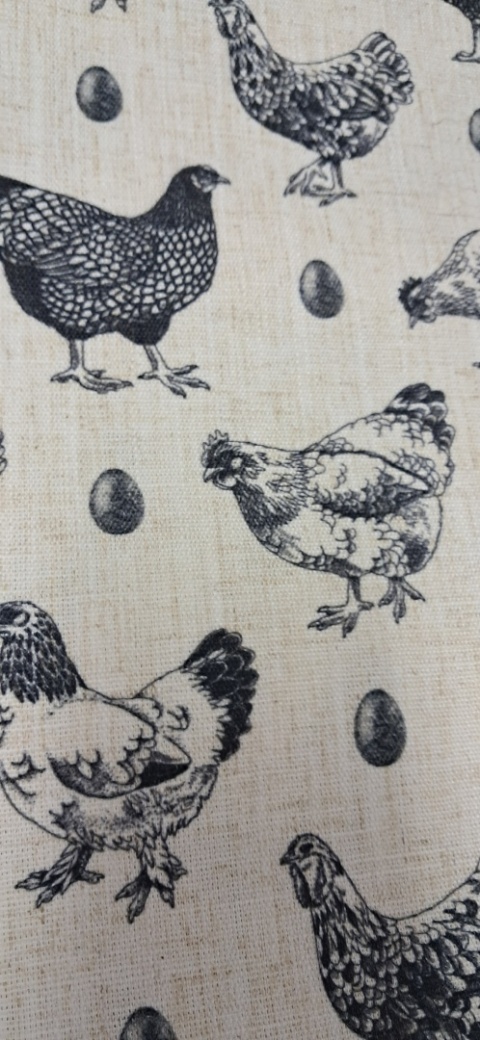 TKANINA JAK LEN CZARNE KURY