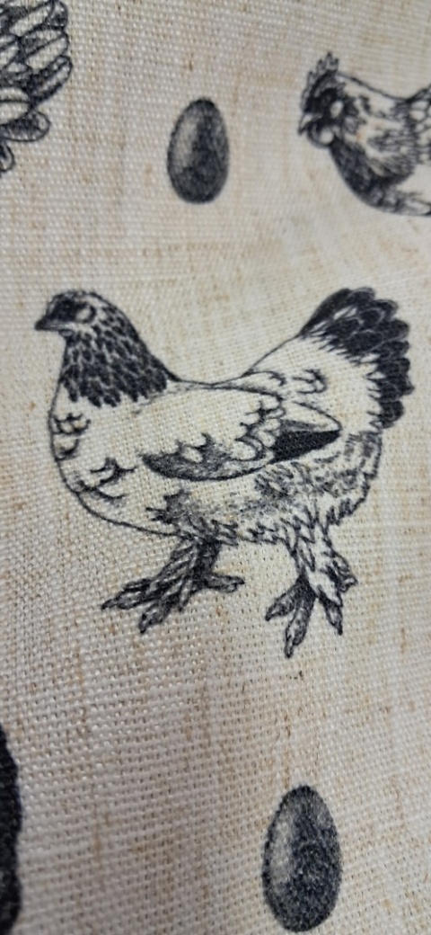 TKANINA JAK LEN CZARNE KURY