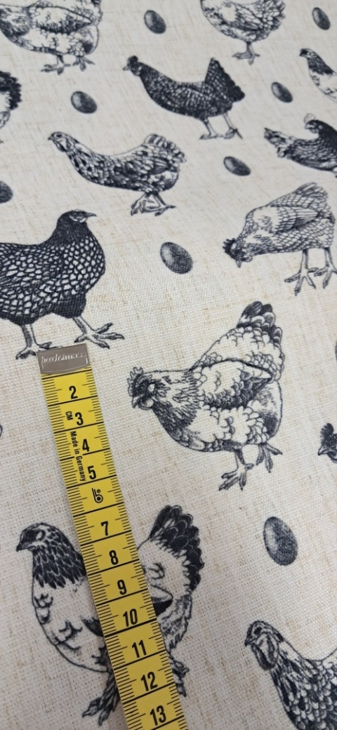 TKANINA JAK LEN CZARNE KURY