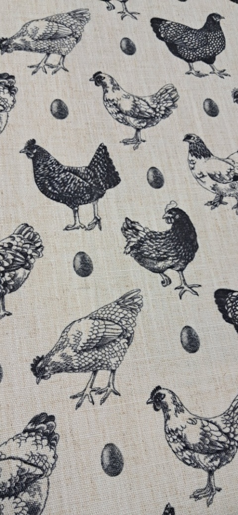 TKANINA JAK LEN CZARNE KURY