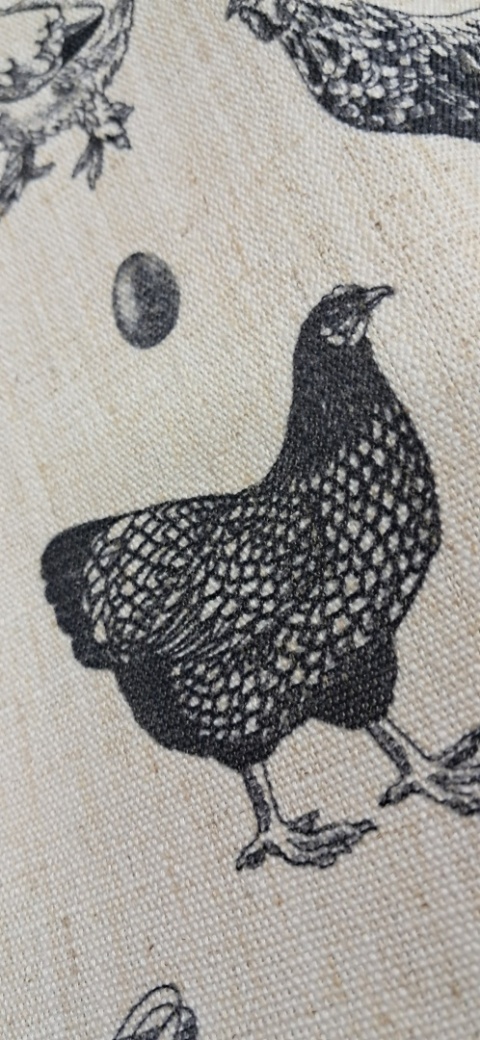 TKANINA JAK LEN CZARNE KURY