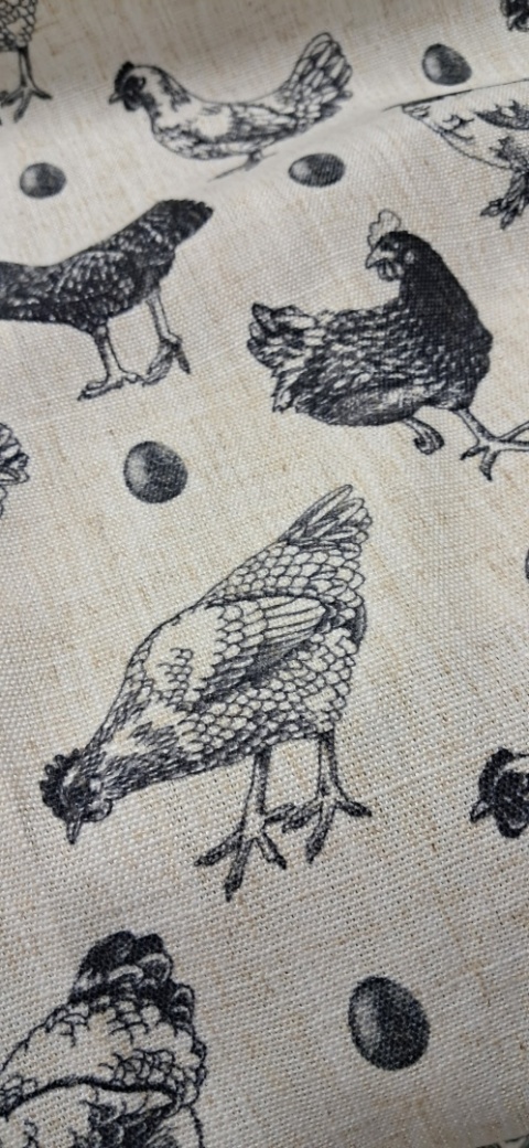 TKANINA JAK LEN CZARNE KURY