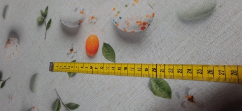 TKANINA JAK LEN POMARAŃCZOWE JAJKA