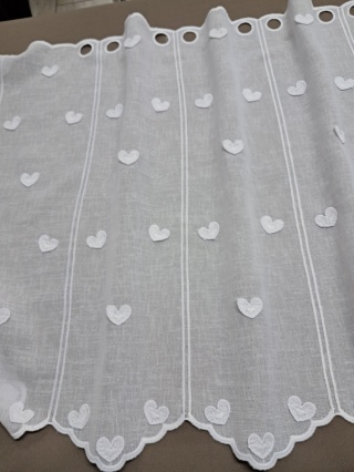 ZAZDROSTKA BIAŁE SERDUSZKA 3D WYSOKOŚĆ 60 CM