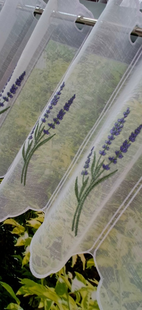 ZAZDROSTKA HAFTOWANA GAŁĄZKA LAWENDY 40 CM