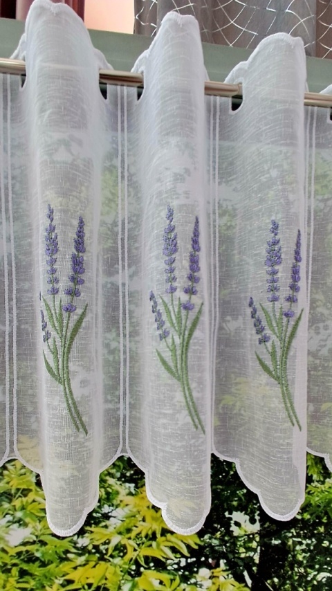 ZAZDROSTKA HAFTOWANA GAŁĄZKA LAWENDY 70 CM