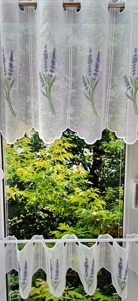 ZAZDROSTKA HAFTOWANA GAŁĄZKA LAWENDY 90 CM